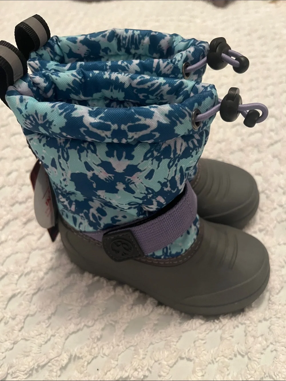 New Northside Blue & Gray Patterned Kids Snow Boots size 6